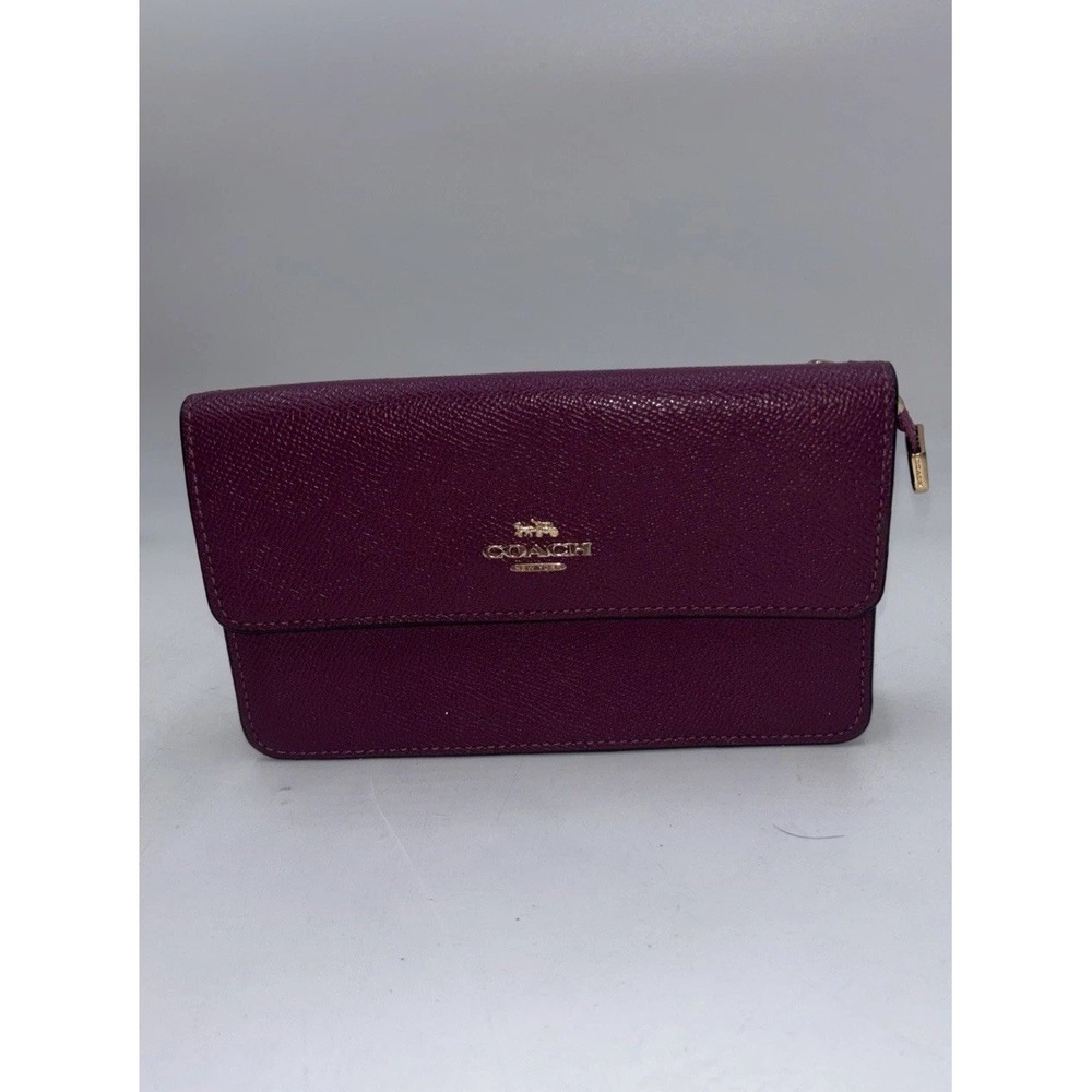 COACH purple/maroon long wallet with zipper